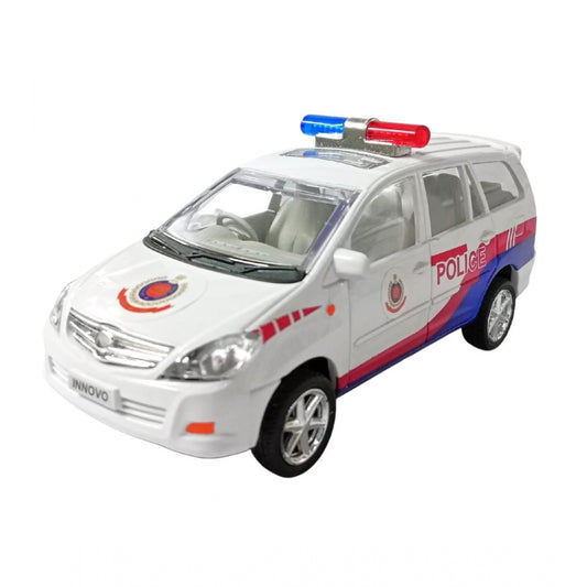 Generic Plastic Innova Crysta Pull Back Police Car For Kids  (White)