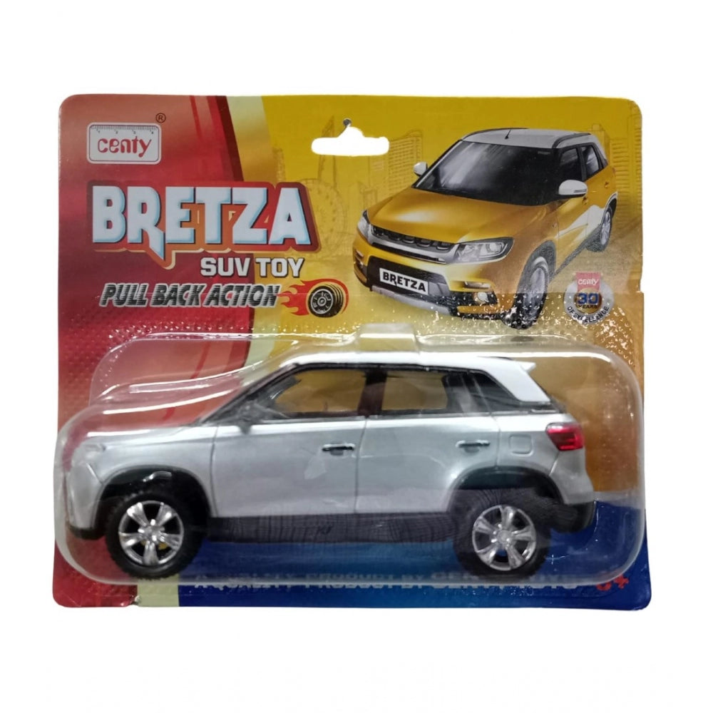 Generic Plastic Bretza Suv Pull Back Action Car (Silver)