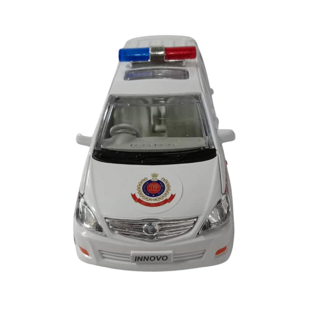 Generic Plastic Innova Crysta Pull Back Police Car For Kids  (White)