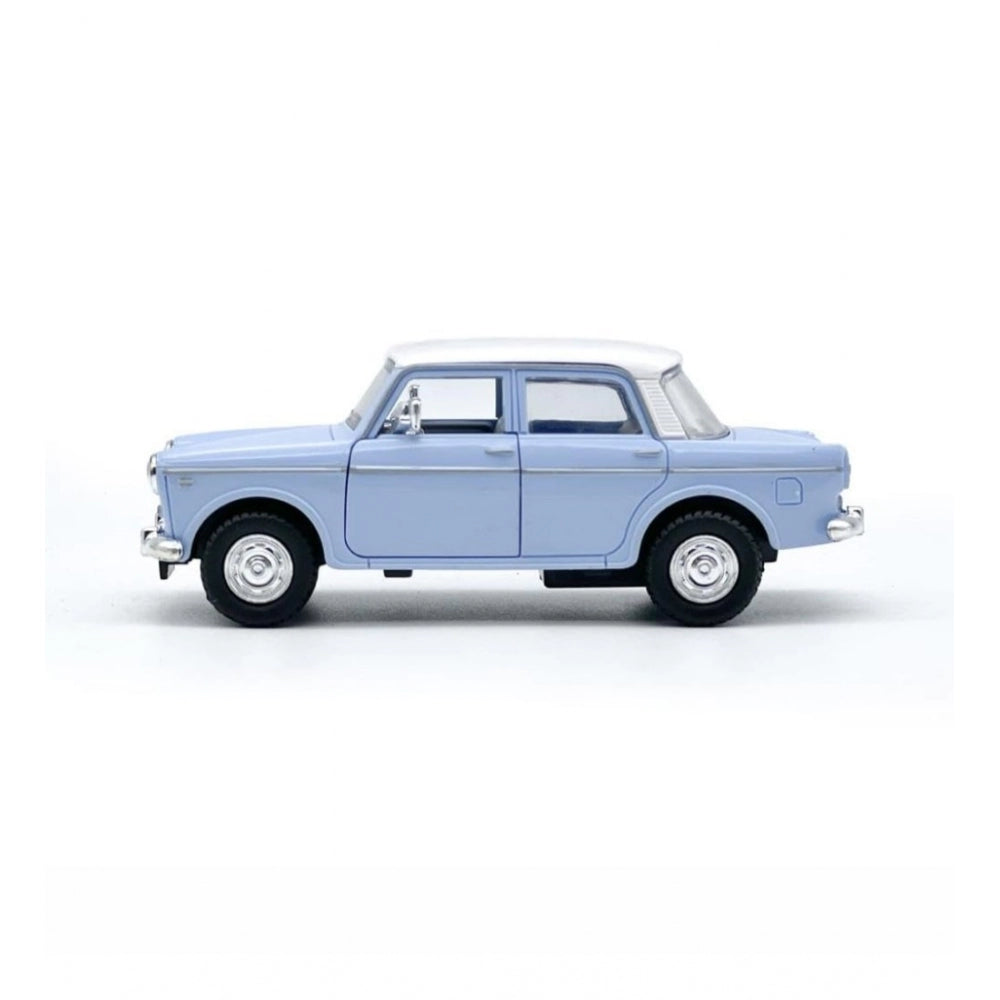 Generic Plastic Old Model Fiat Openable Doors Pull Back Action Collectible Car (Sky blue)