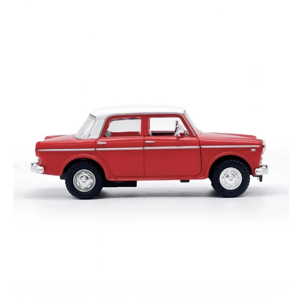 Generic Plastic Toy Model Fiat Openable Doors Pull Back Action Collectible Car (Red)