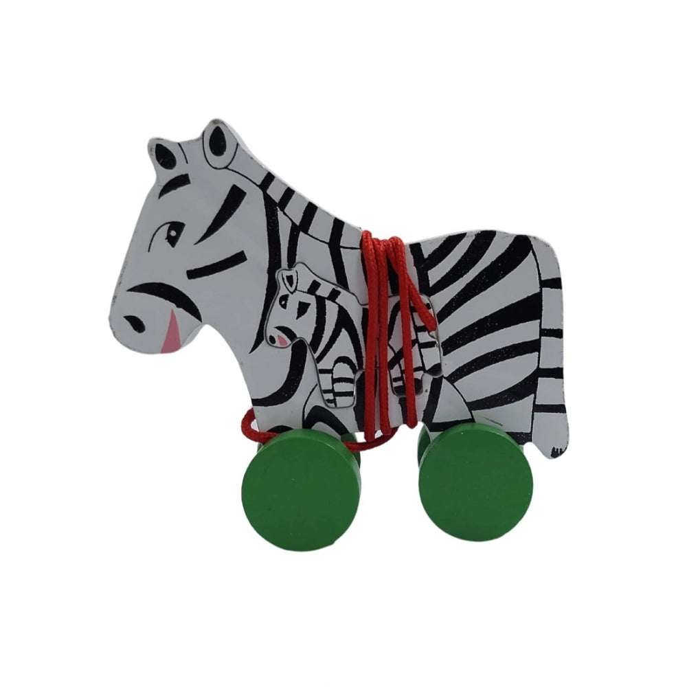 Generic Multicolor Pull Along Toy For Babies  Toddlers Zebra (Multicolor)