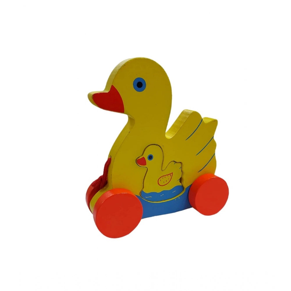 Generic Wooden Toddlers Duck Pull Toy For Babies (Multicolor)