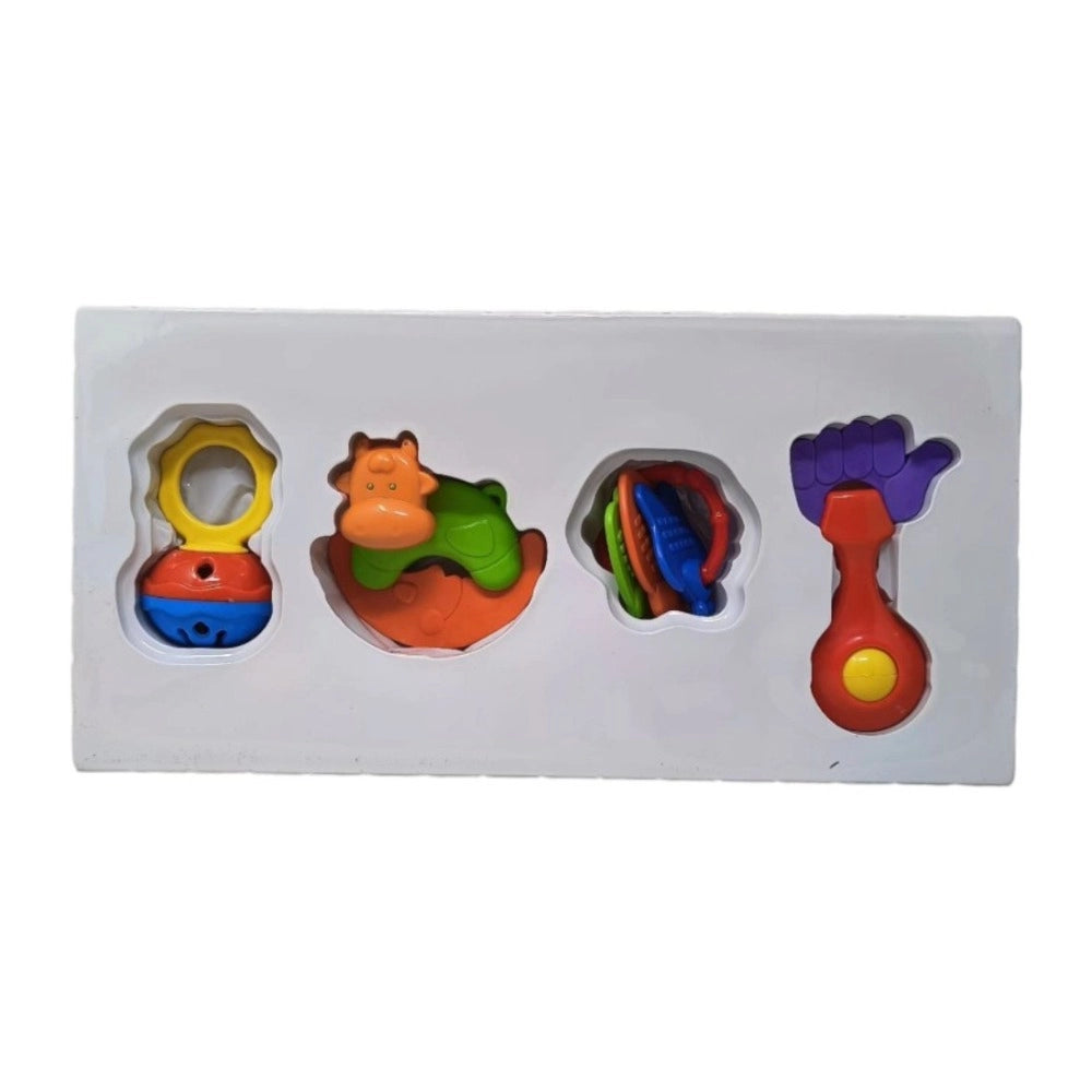 Infant Rattle Set (4 pcs) | ‎Plastic | Toys | 3+ Months