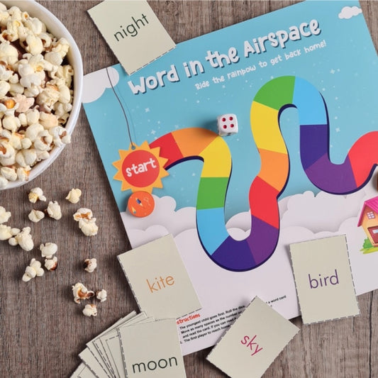 Generic Words in the Air Space Wooden Board Game Toys (MultiColor)