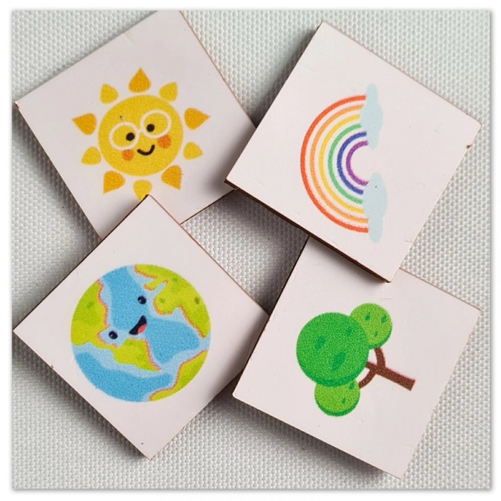 Generic Save the earth - Easy Wooden Puzzle Game Toys (MultiColor)